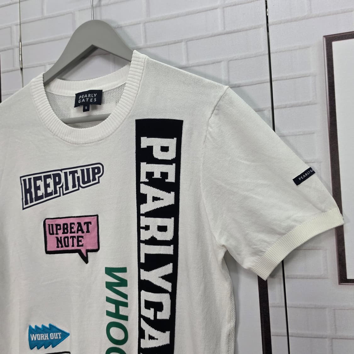 2023년 파리게이츠 자카드 골프 반팔 니트 티셔츠 100 5사이즈 상품이미지5