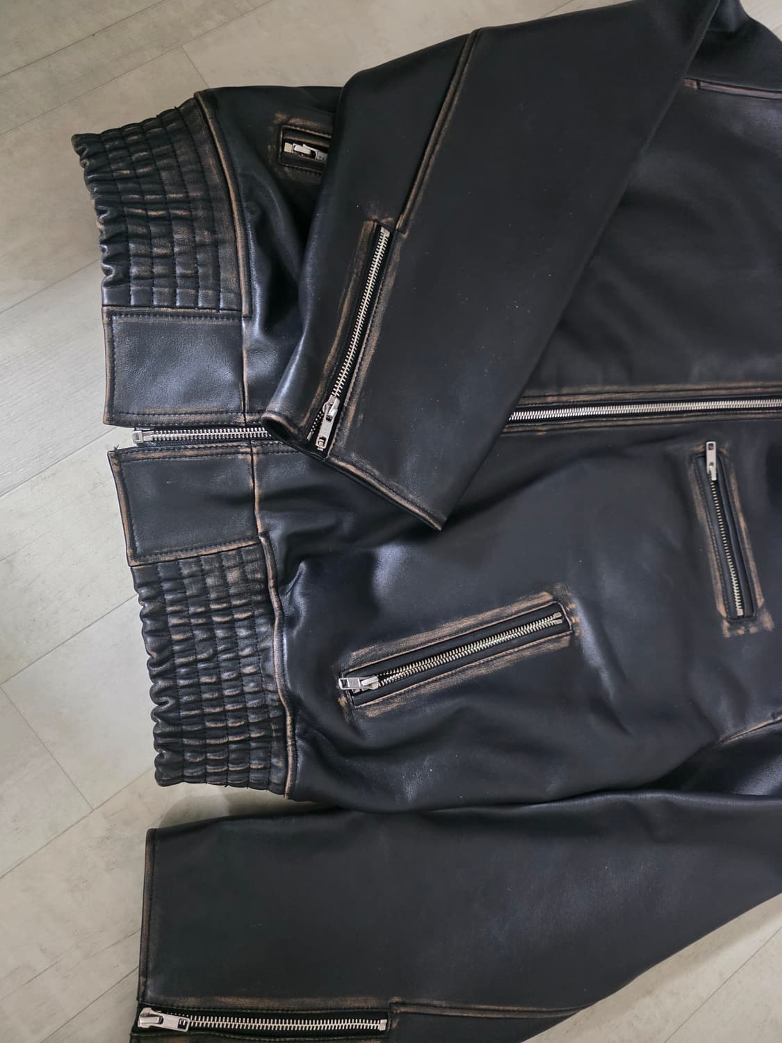 라벨아카이브 카우하이드 레더 자켓 3사이즈 상품이미지3