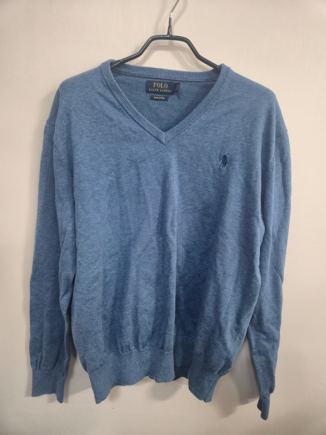 폴로 랄프로렌 V넥 니트 하늘색 상품이미지1