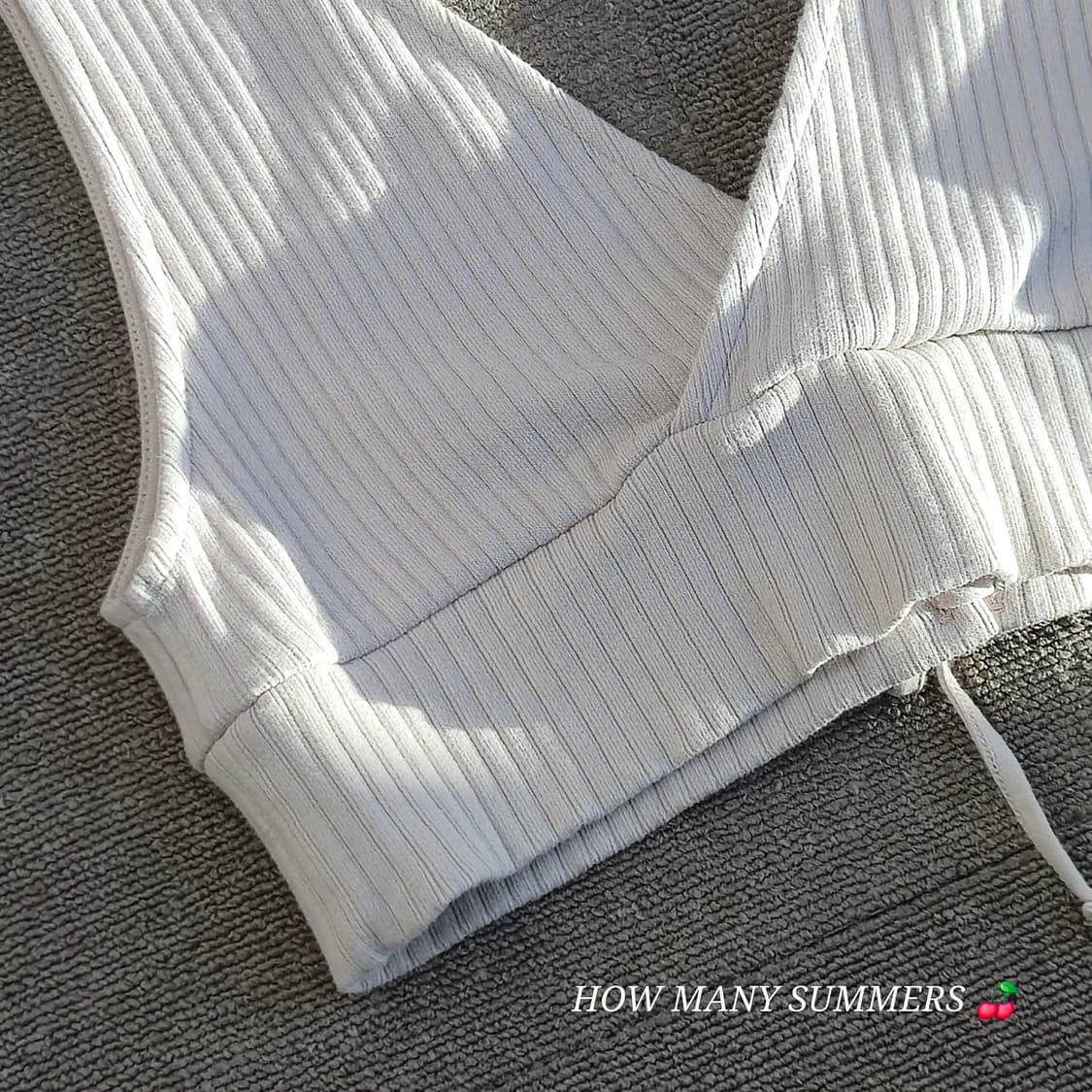 베이지 탑 슬리브리스 상품이미지3