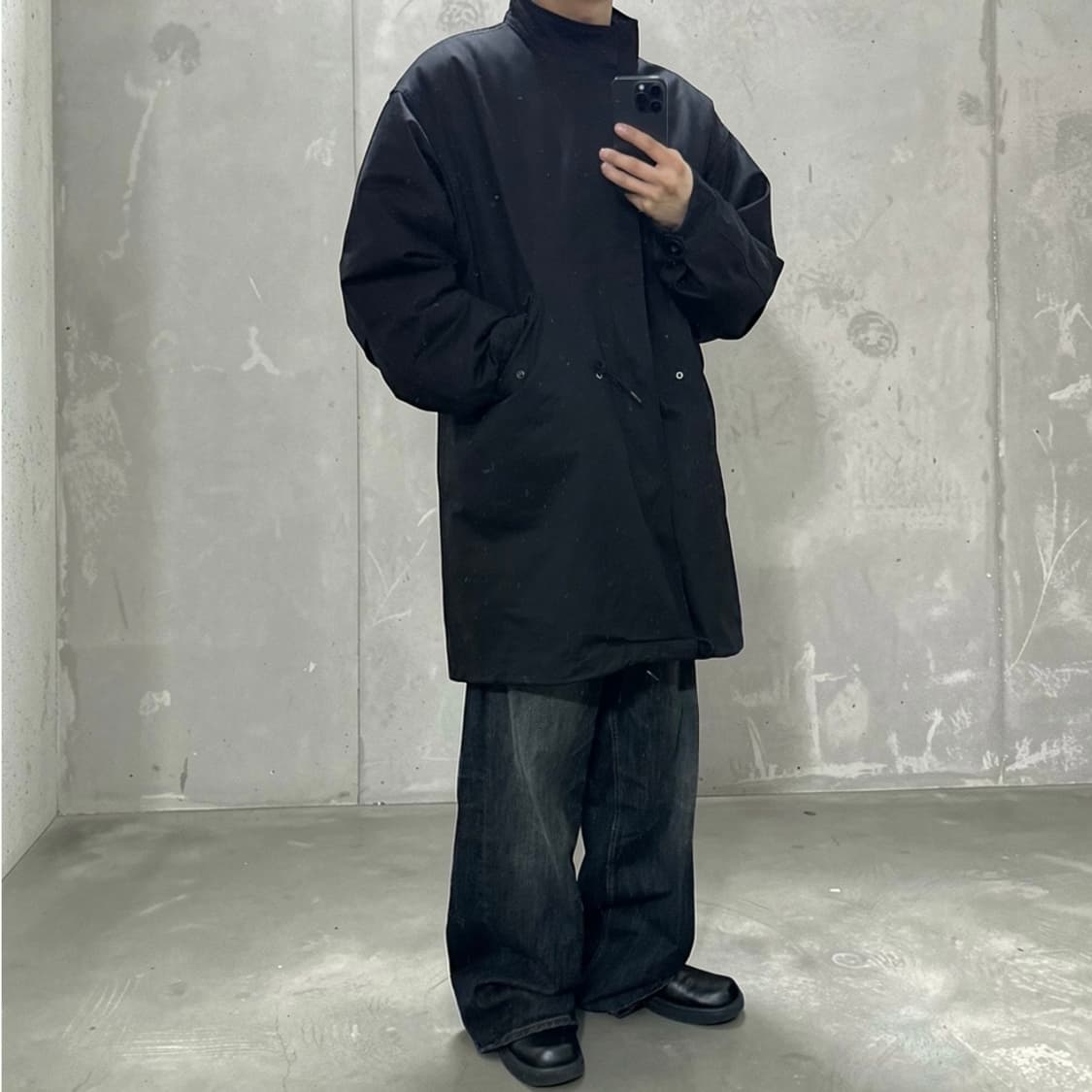 라퍼지스토어 피쉬테일 파카 블랙 상품이미지1