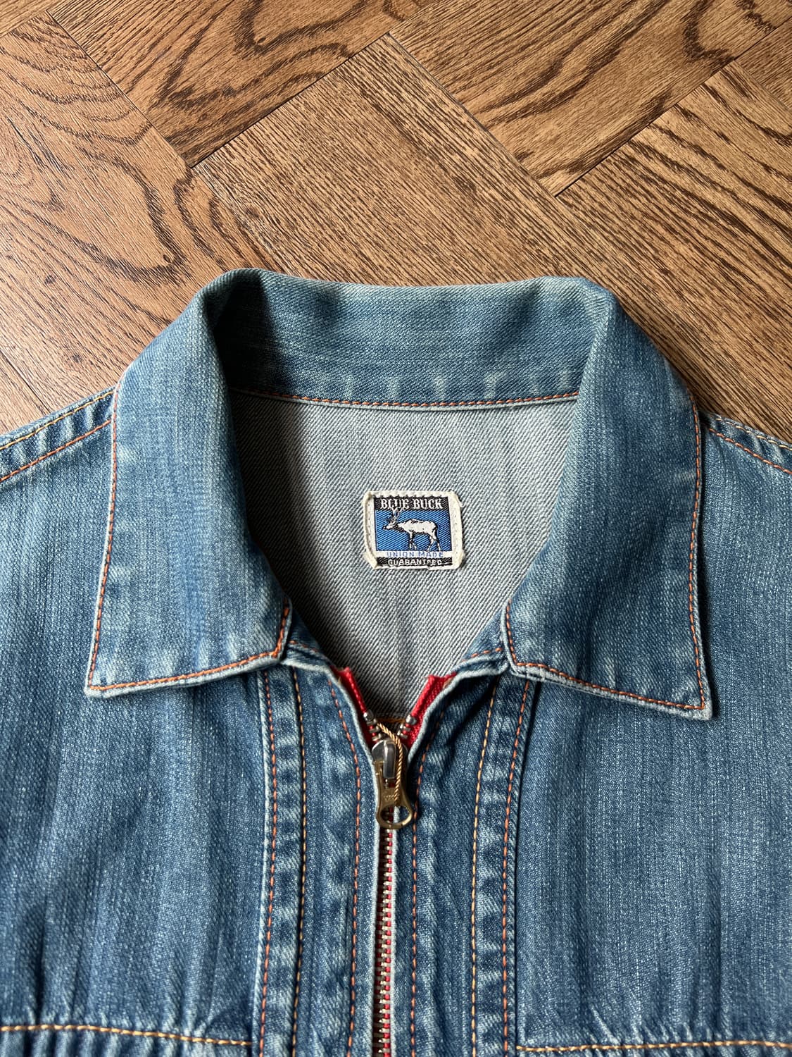 [M]Blue Buck 유니온메이드 플리츠 데님 트러커 자켓 상품이미지2