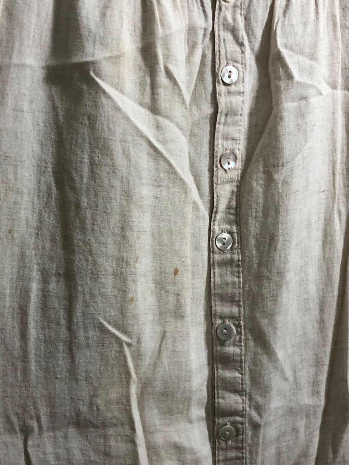 빈티지 베이지 린넨 미디엄 기장 원피스 상품이미지4