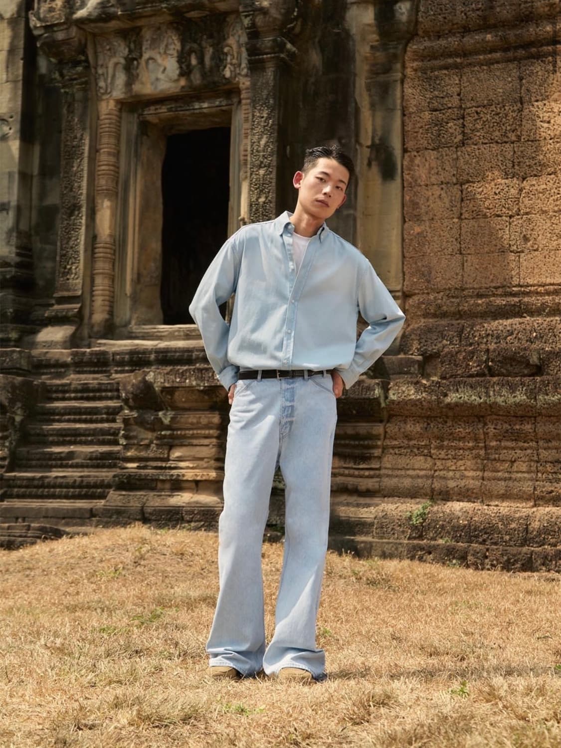 stu 데님셔츠 라이트 블루 (M) 상품이미지2