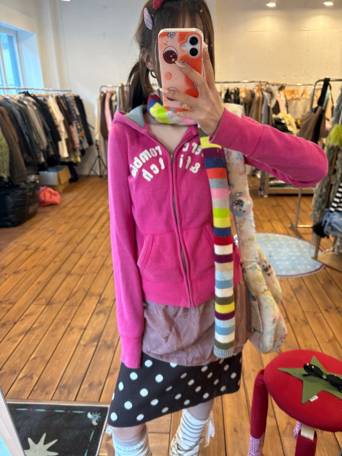 아베크롬비 핑크 후드집업 상품이미지2