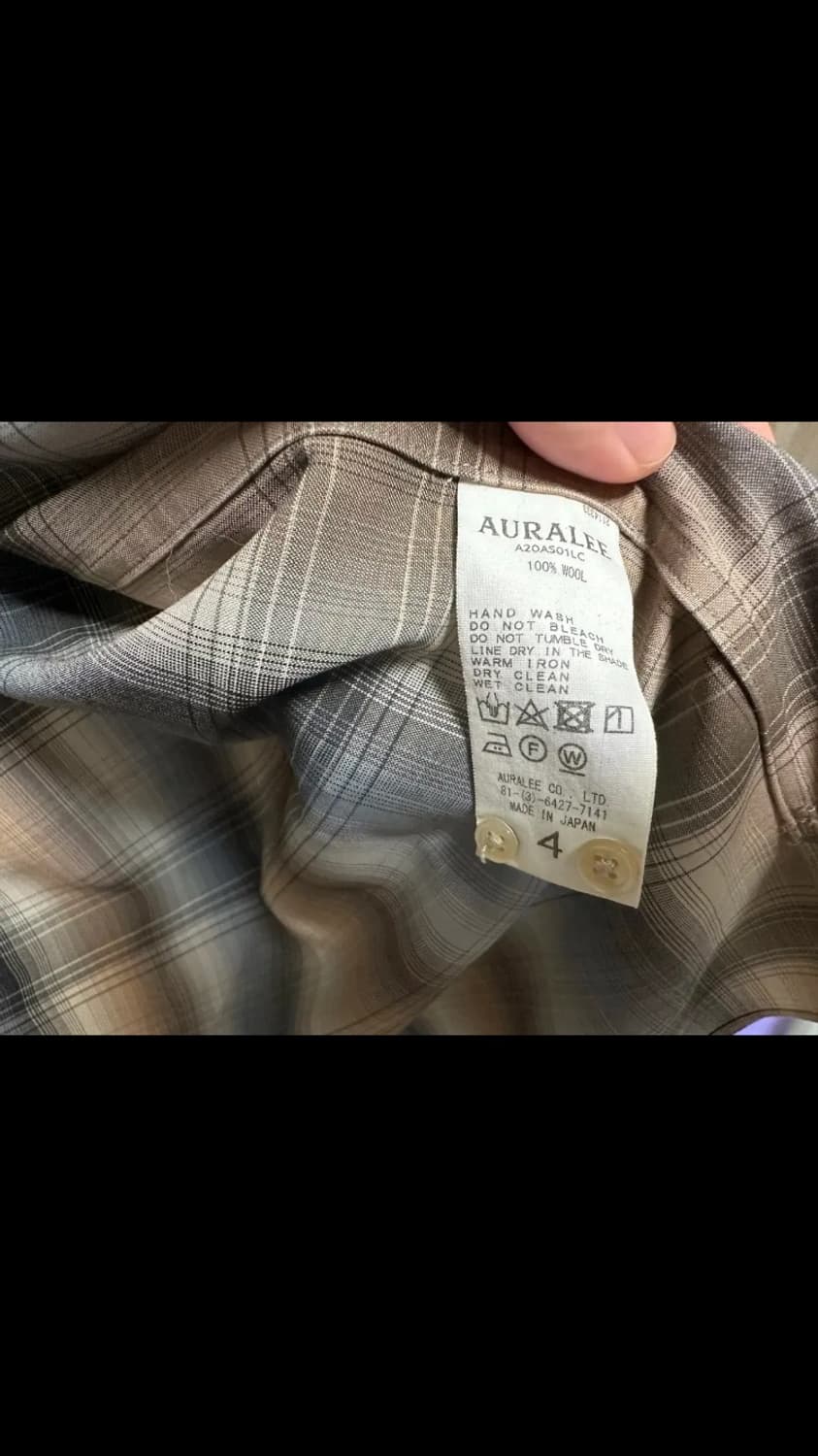 [4] 20aw 오라리 울 체크 상품이미지4