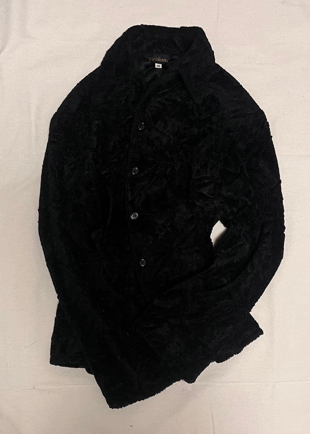 black flower pattern velvet shirts 상품이미지5