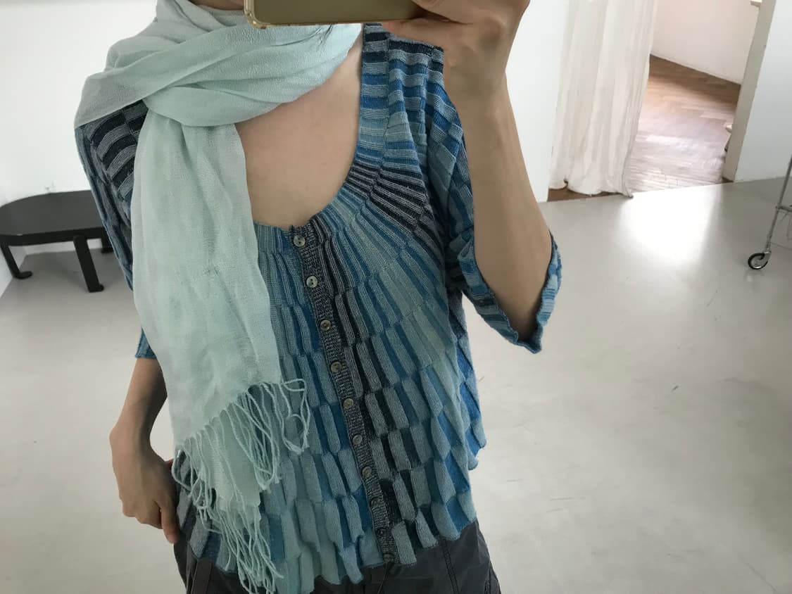 vintage sky-blue muffler 상품이미지7