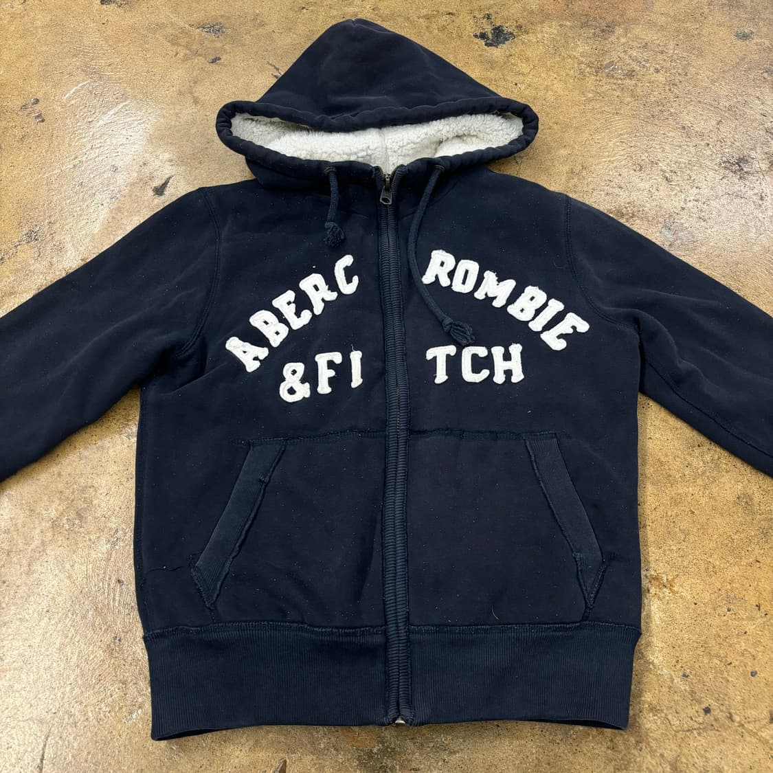 아베크롬비 네이비 양털 후드집업 상품이미지3