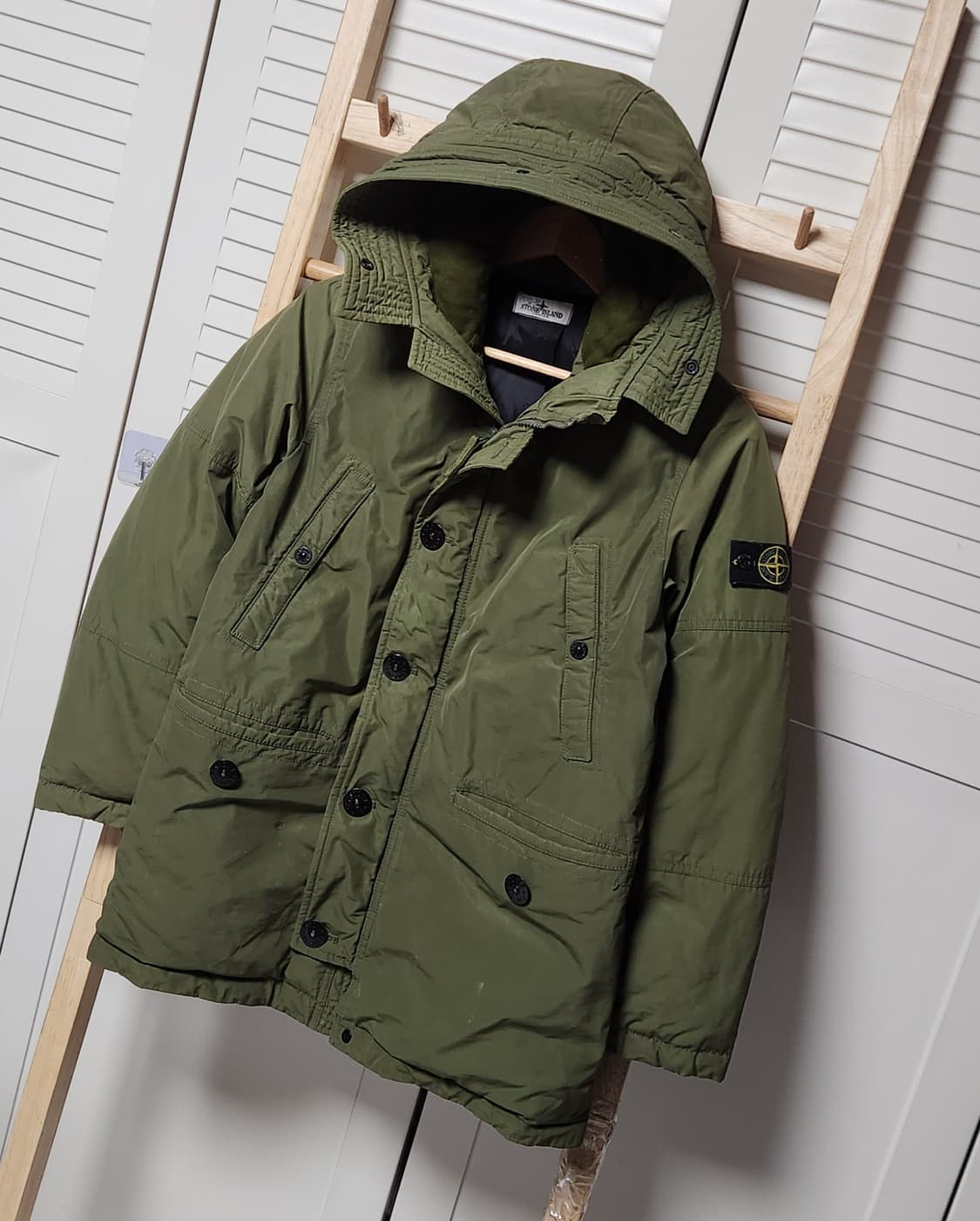 스톤아일랜드 다비드tc 카키 다운 롱 패딩 상품이미지1