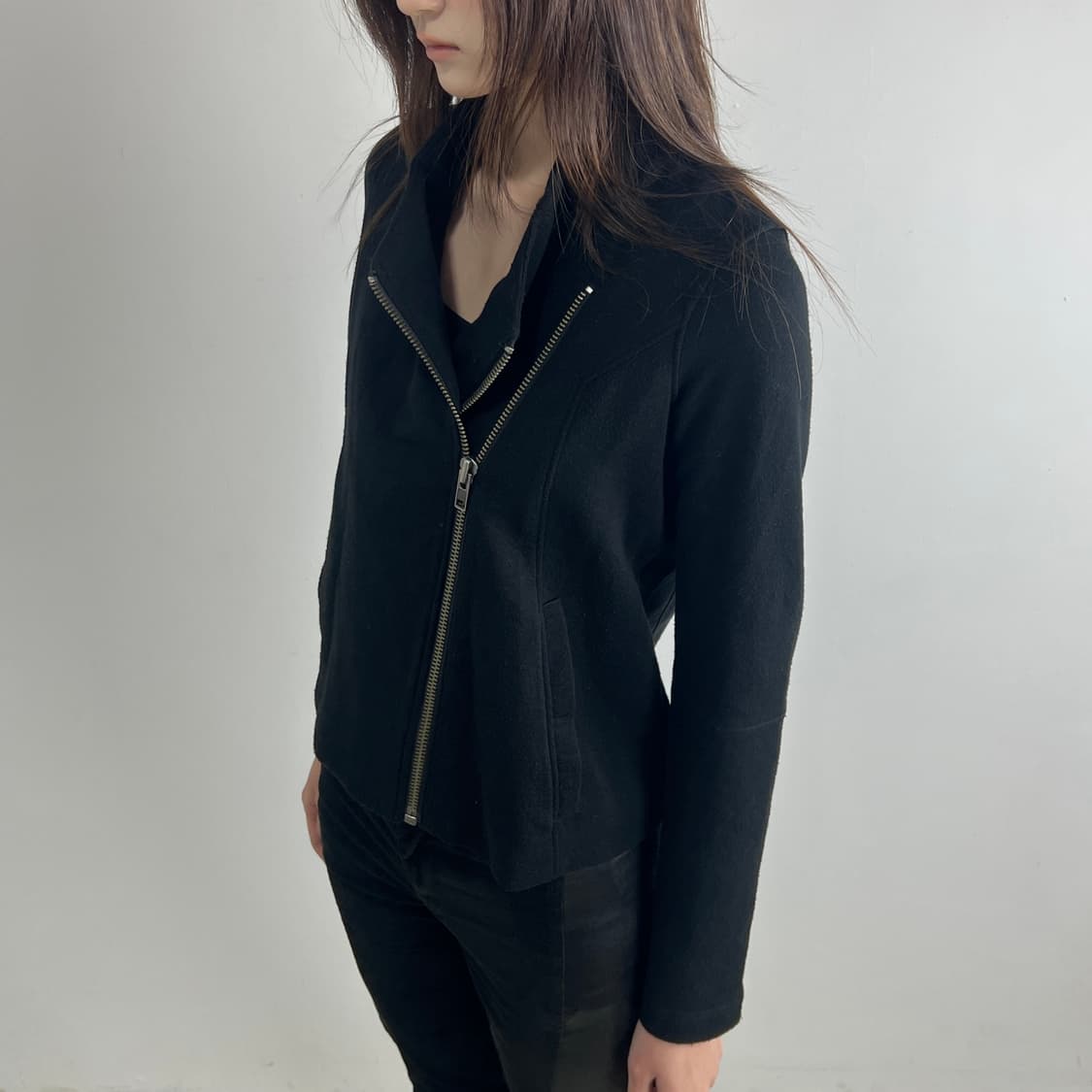 헬무트랭 비대칭 더블 집업 져지 바이커 자켓 상품이미지4