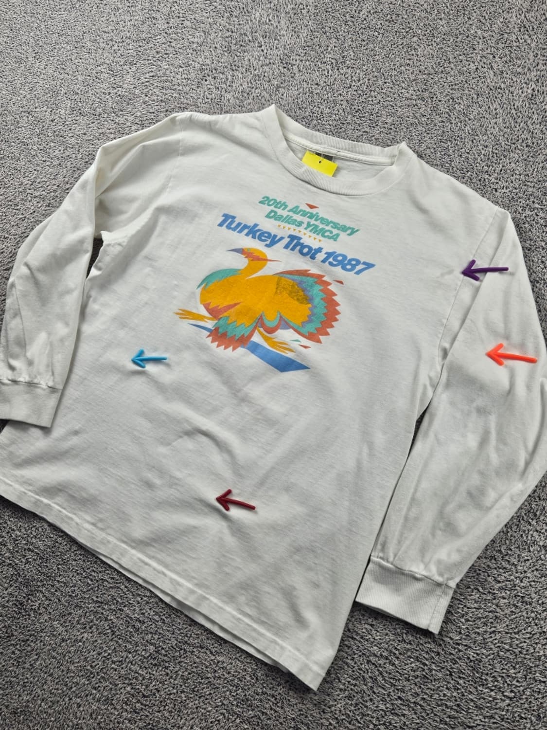 1987 터키 트롯 20주년 싱글스티치 롱슬리브 (L추정) / 11139 상품이미지4