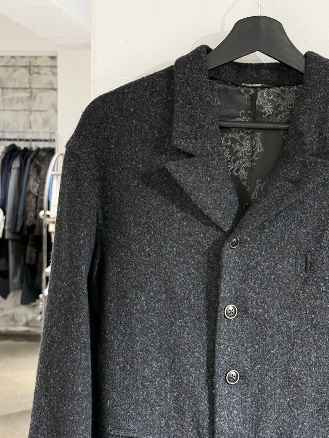 돌체 앤 가바나 차콜 라나버진울 테일러드 자켓  상품이미지2