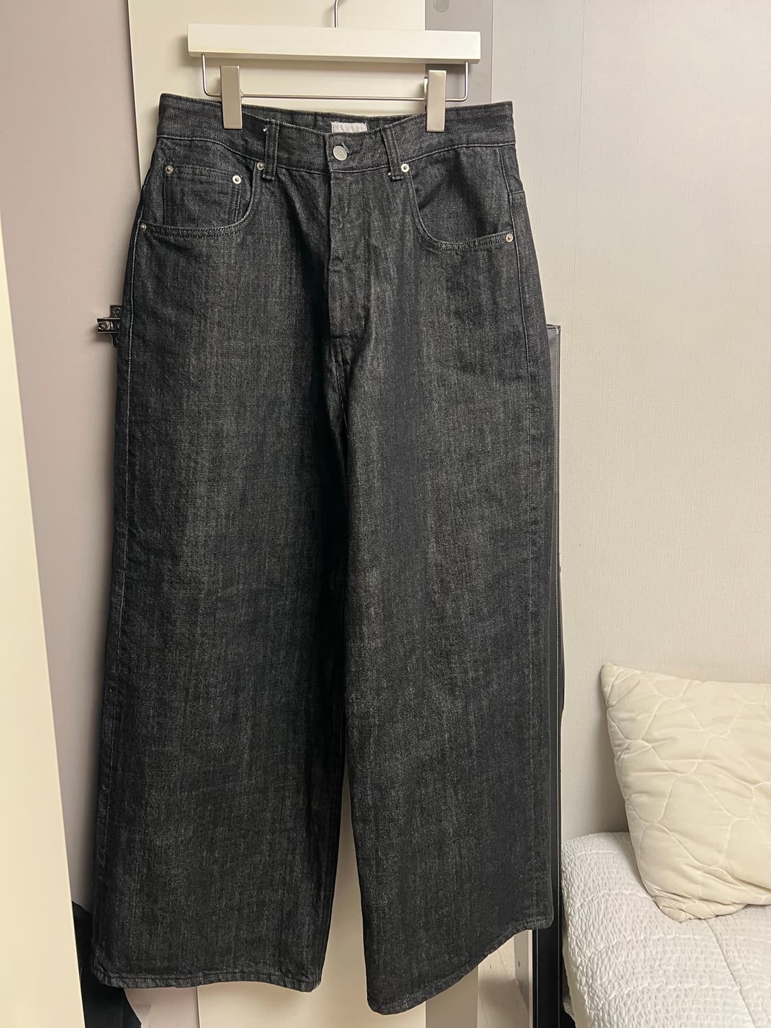 유스 엑스트라 와이드 워시드 블랙 M 상품이미지5