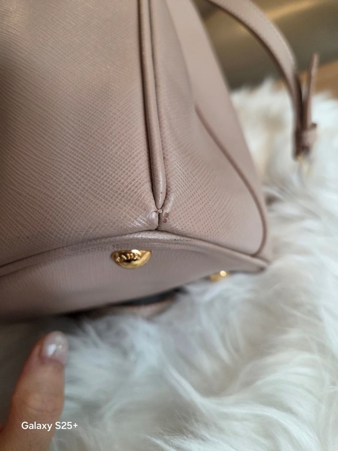 프라다 BN1874 인디핑크 사피아노 럭스 토트백, 스트랩 상품이미지6