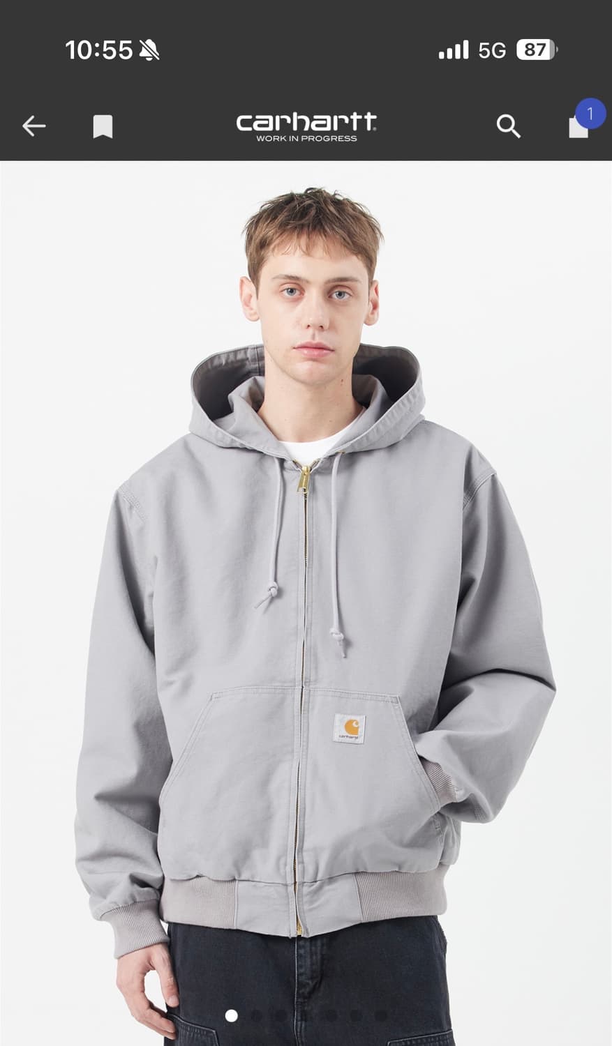 (택만뗀새상품)[L]칼하트wip J130 액티브 자켓 요세미티 린스드 상품이미지2