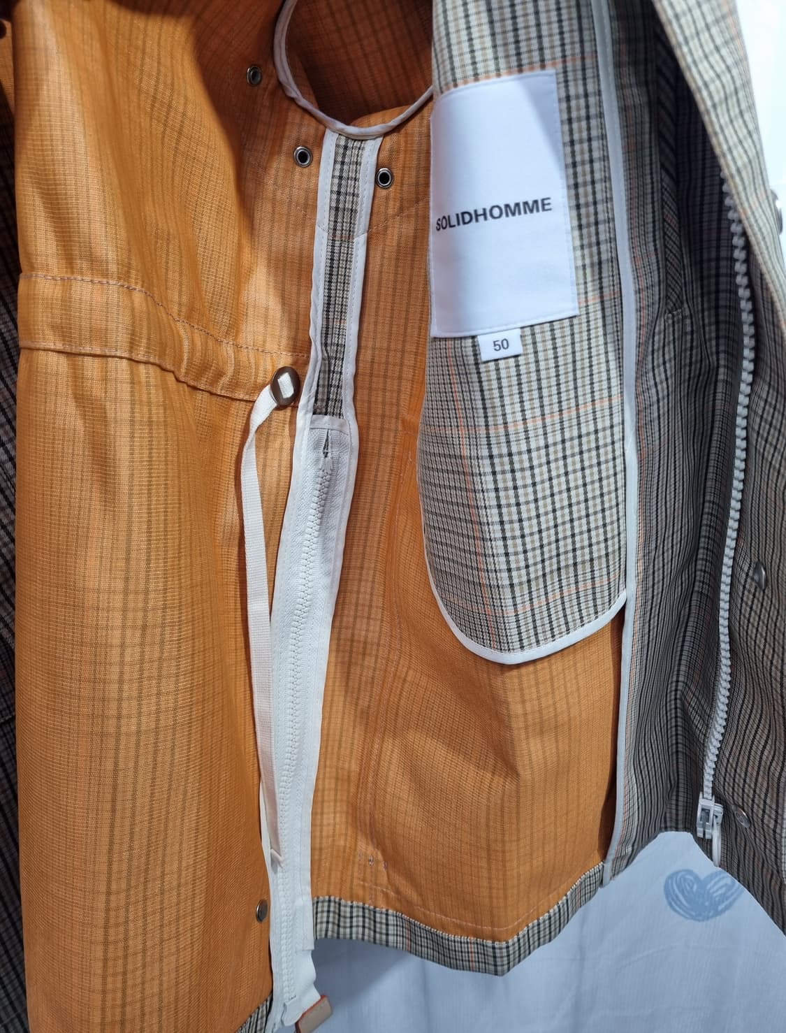 정품) 솔리드옴므 후드 체크 자켓  상품이미지7