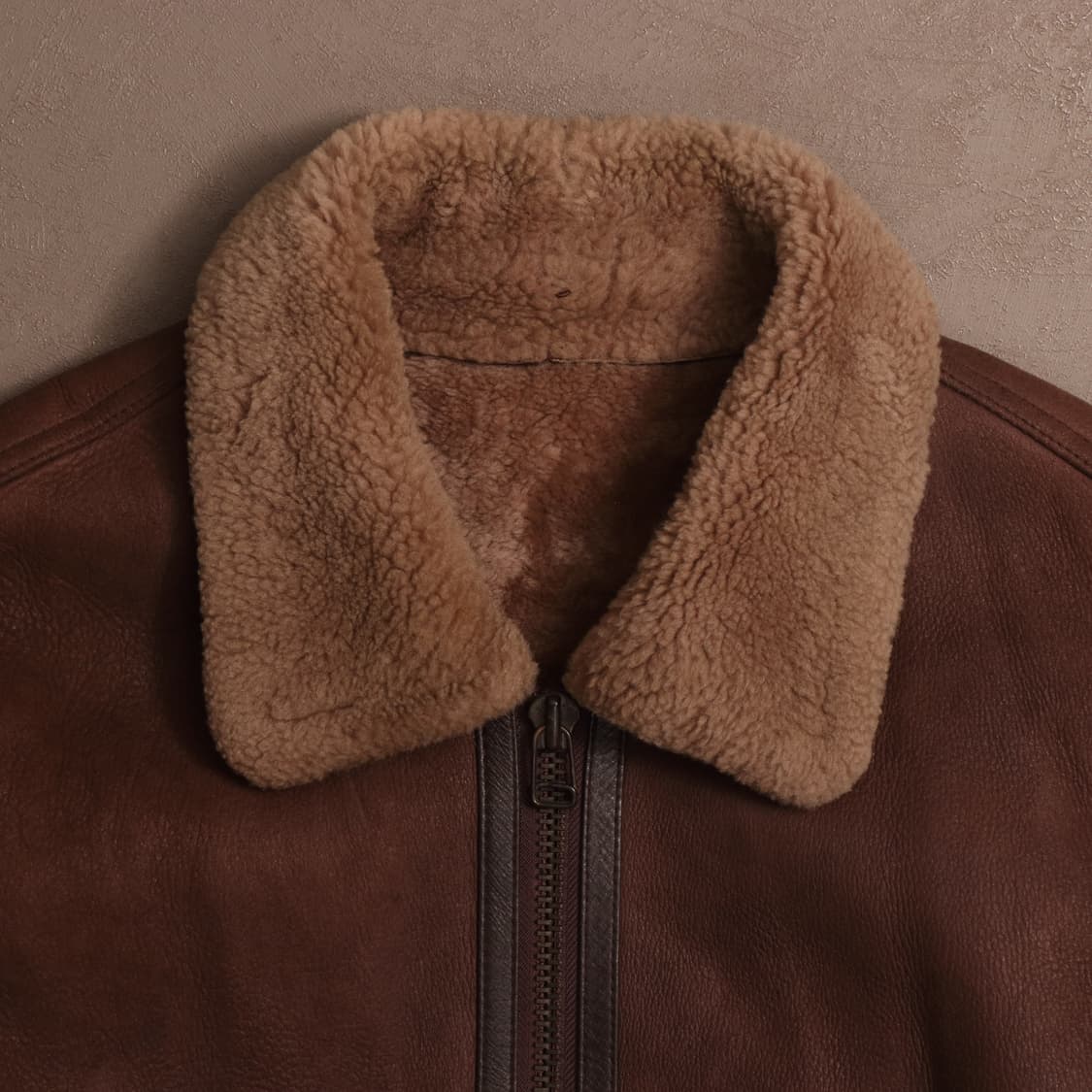 90's B-3 양가죽 레더 양털 무스탕 A1828 상품이미지2