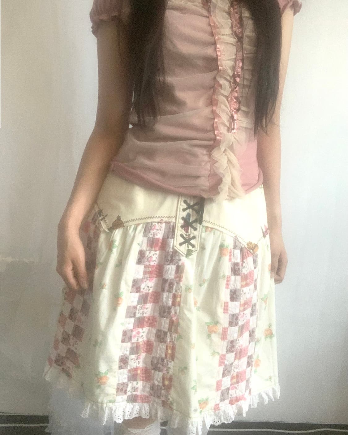 patchwork midi skirt 상품이미지6