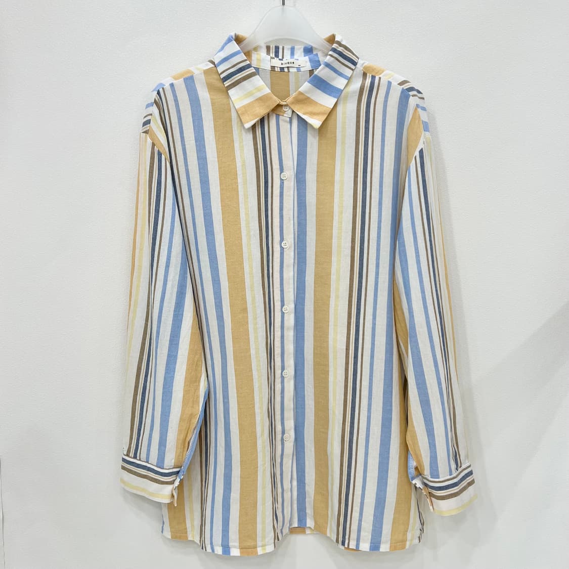 스트라이프 거즈면 셔츠 여성남방 상품이미지1