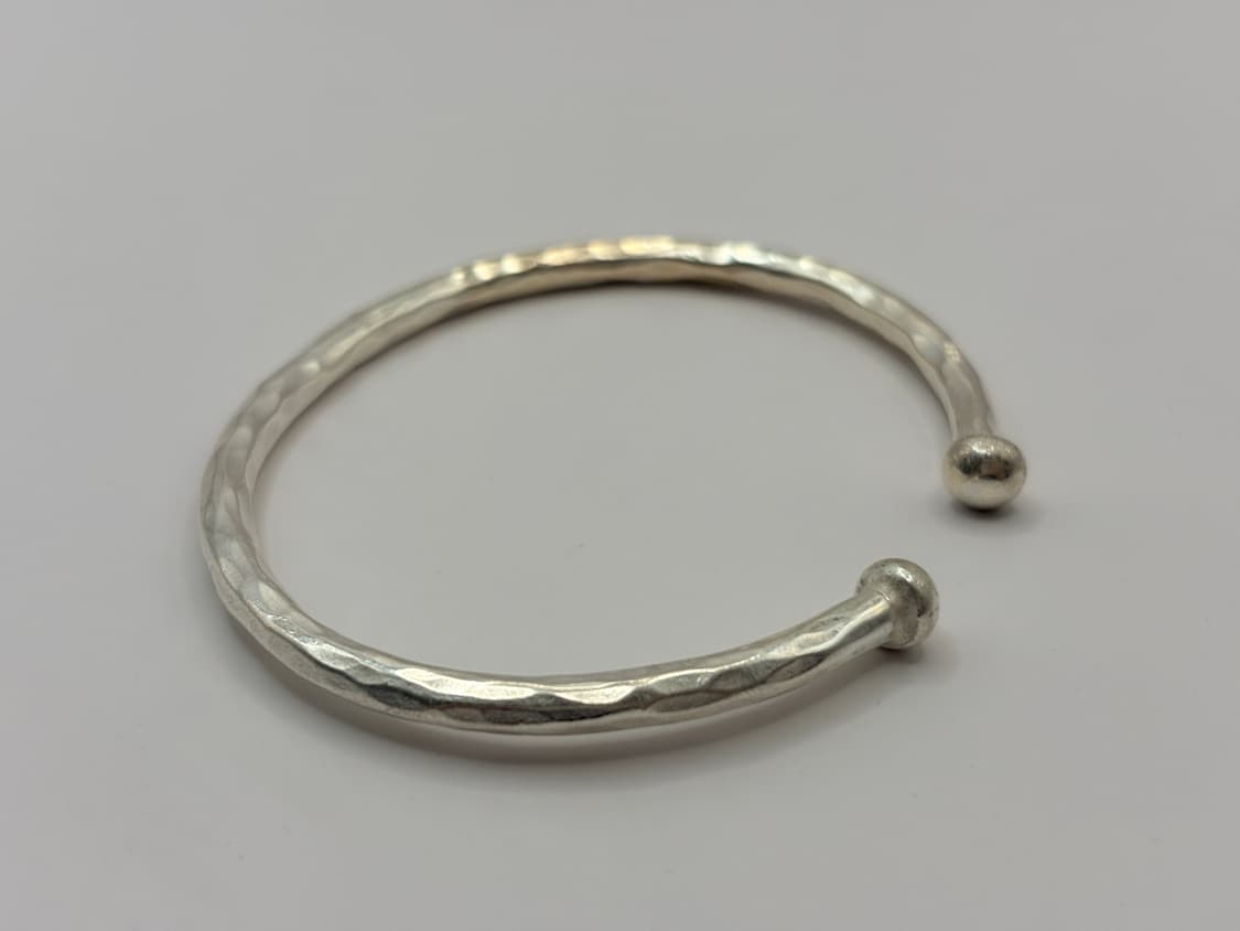 해머링 925 실버 오픈 뱅글 팔찌 상품이미지4