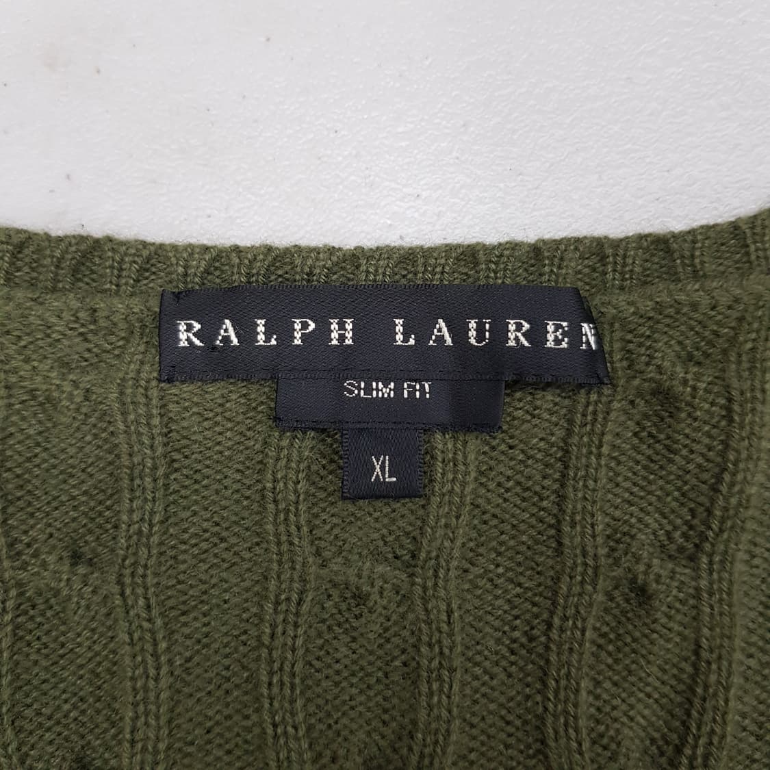 랄프로렌 슬림핏 캐시미어 케이블 니트 XL사이즈 상품이미지5