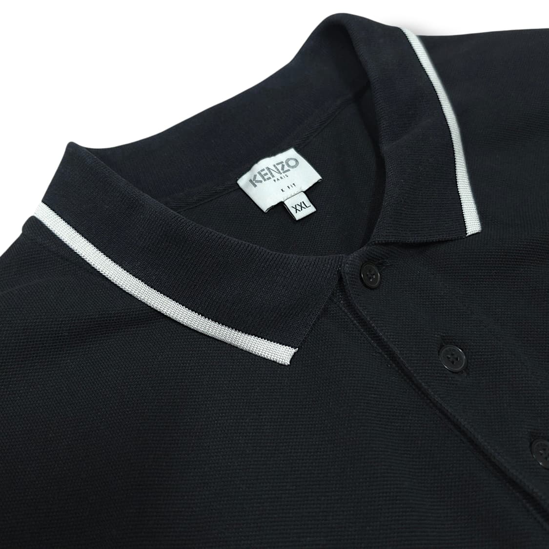 [2XL] 겐조 블랙 타이거 헤드 자수 코튼 PK 반팔 카라티셔츠 상품이미지7