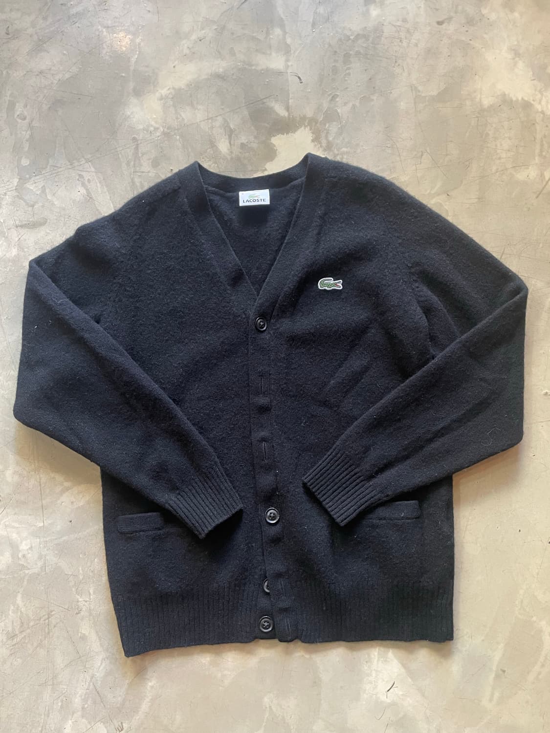 라코스테 made in japan 울 가디건 블랙 상품이미지1