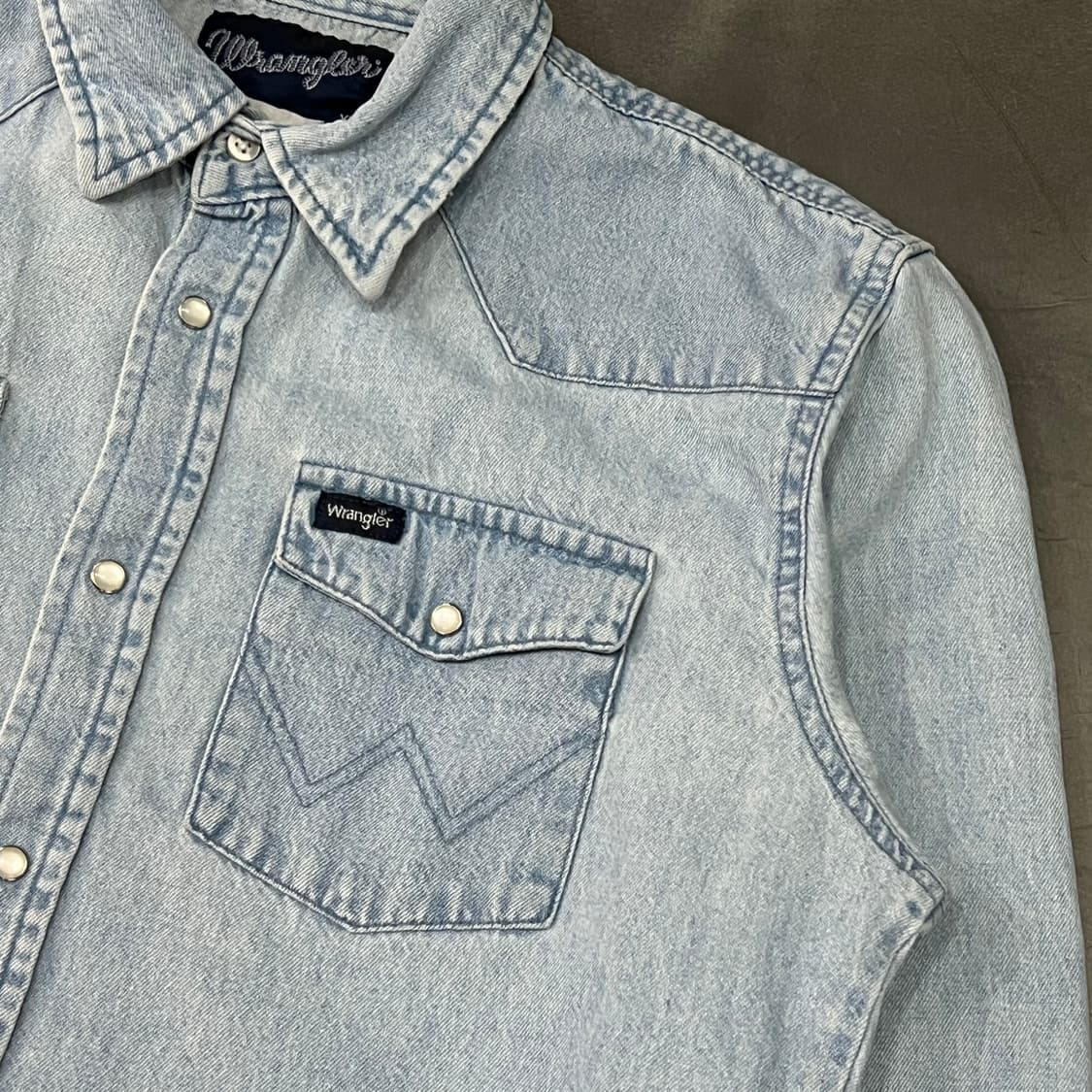  랭글러 웨스턴 데님 셔츠 y14774 상품이미지4
