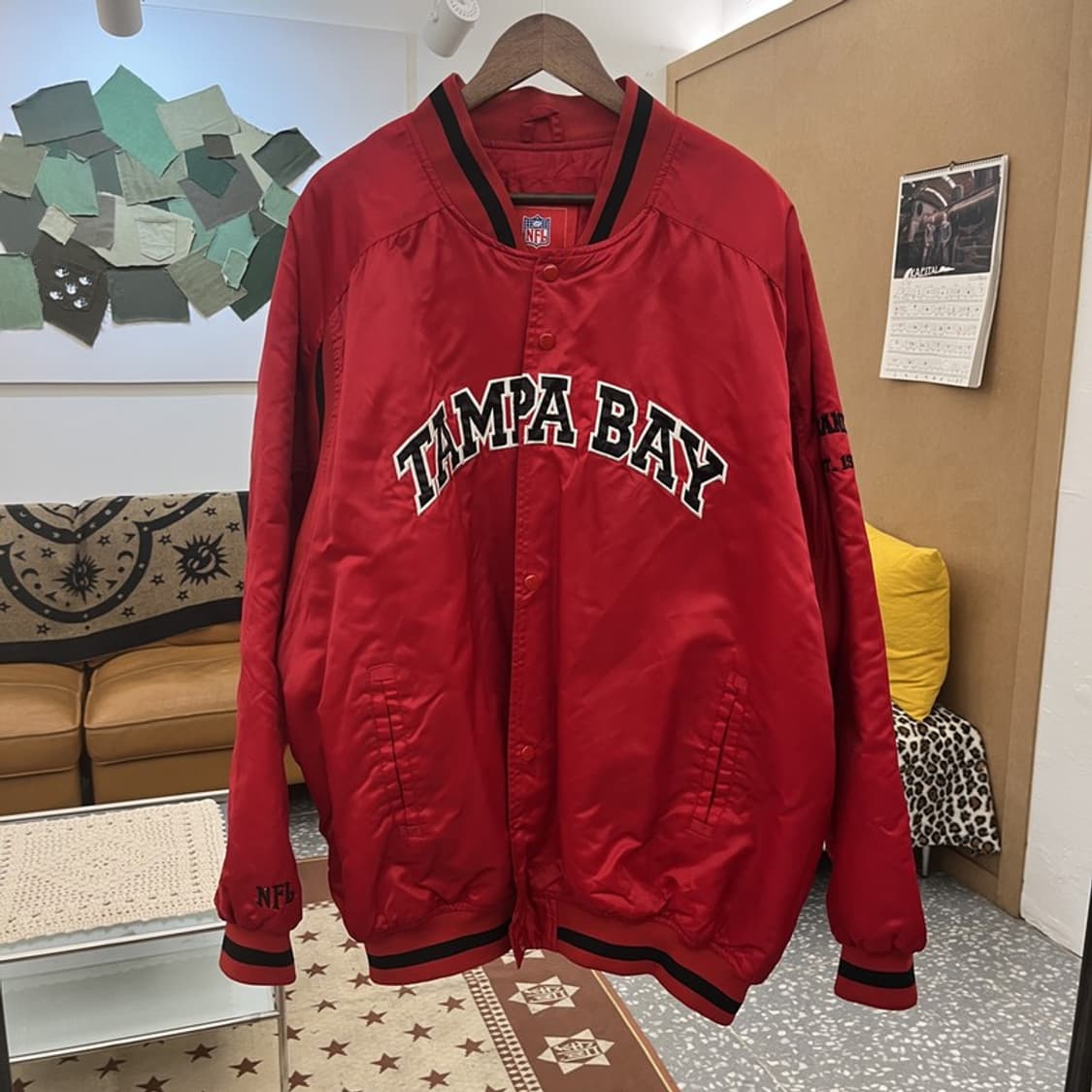 NFL 템파베이 버커니어스 레트로 빅사이즈 바시티자켓 4XL C09982 상품이미지3