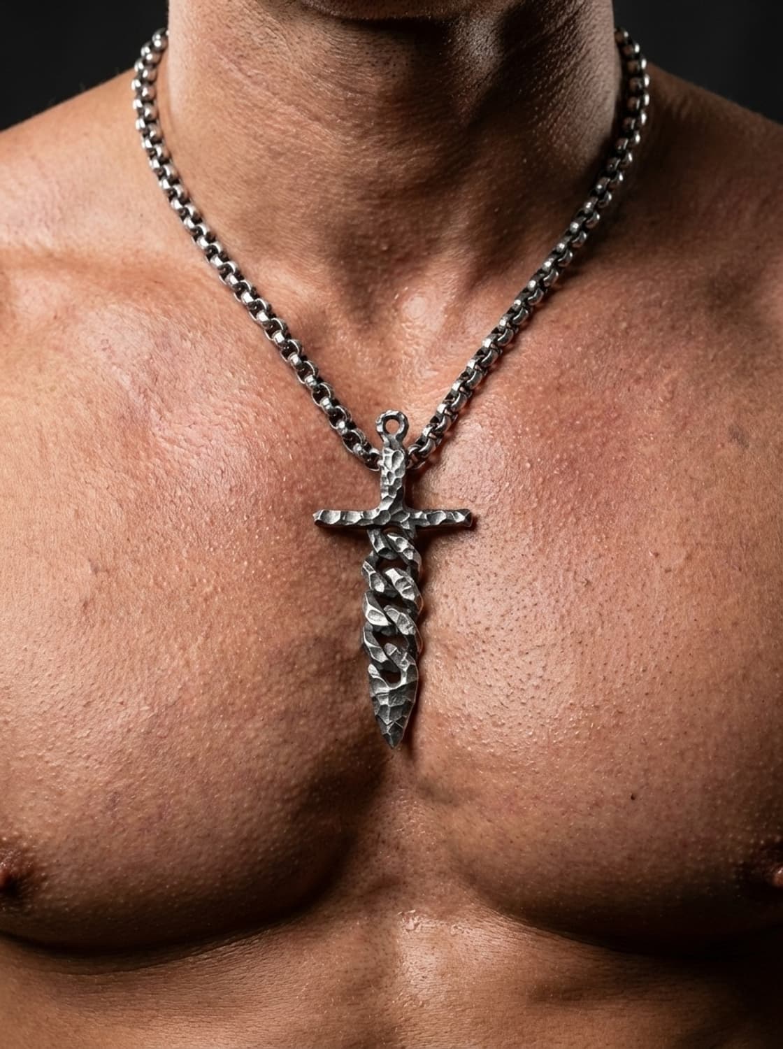 Oceanora S925 수제 홀리 소드 남성 펜던트 상품이미지1