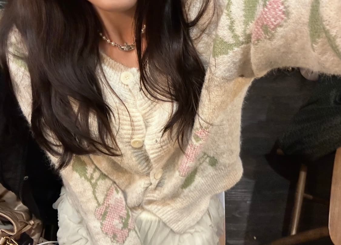 꽃패턴 가디건 (모리걸 / 하구미 / 로맨틱빈티지) 상품이미지5