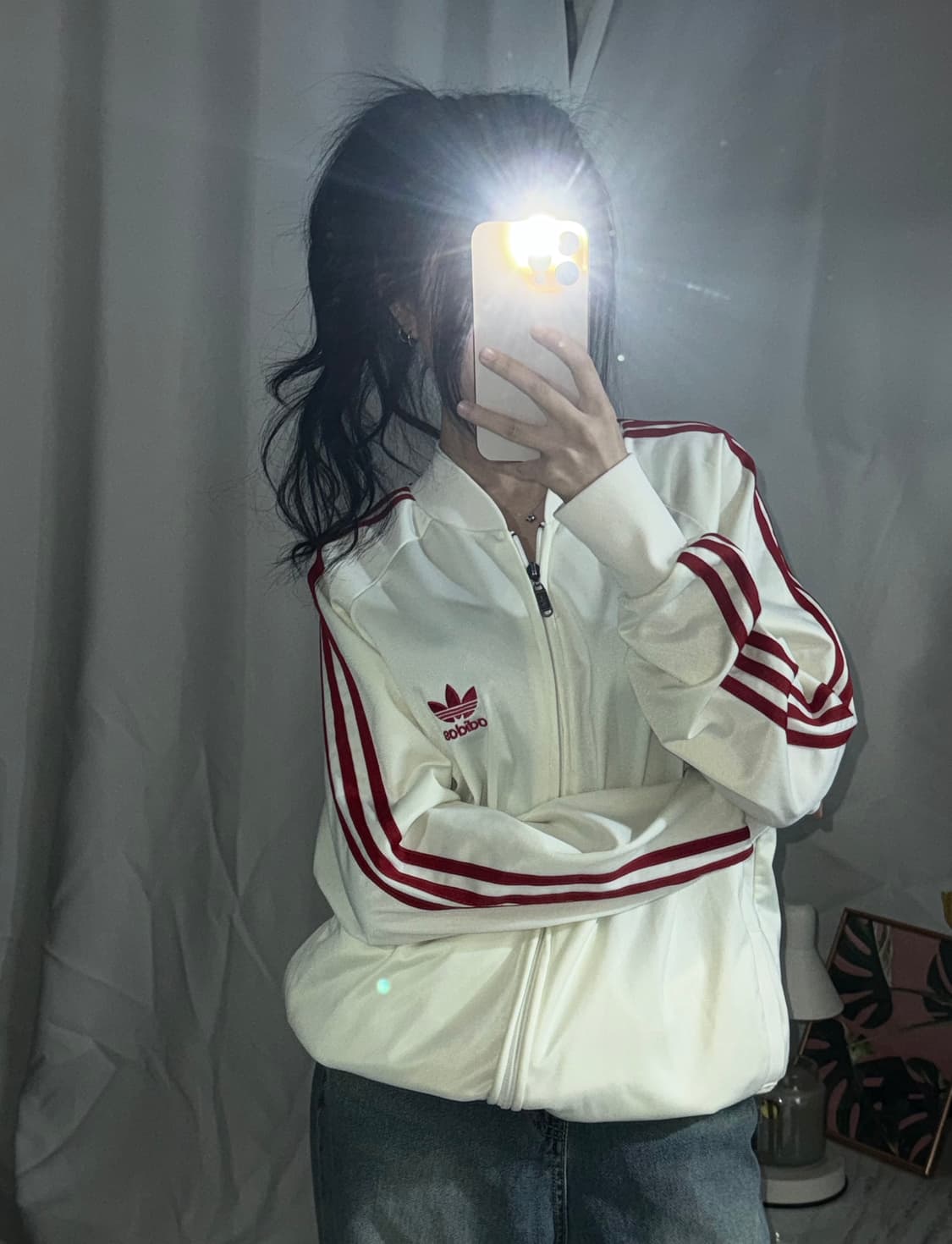 🐰아디다스 화이트 파이어버드 흰빨 트랙탑 집업 져지♥️ 상품이미지1