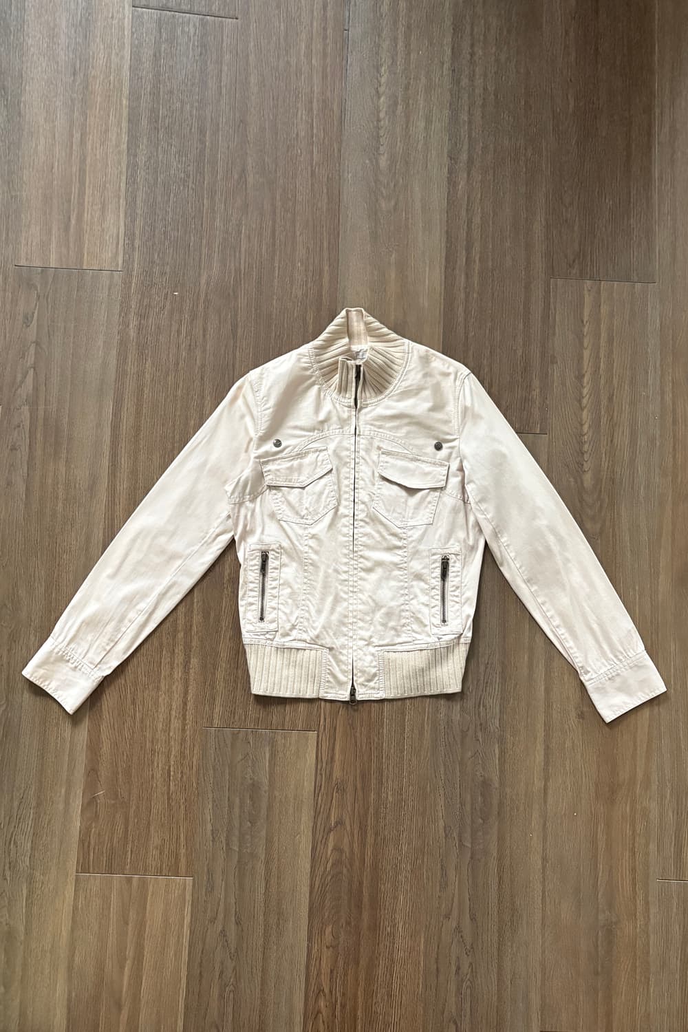 Ribbed Collar Zip-Up Jacket 상품이미지3