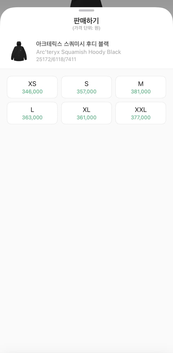 아크테릭스 스쿼미시 후디 블랙 / 새상품 M 상품이미지1