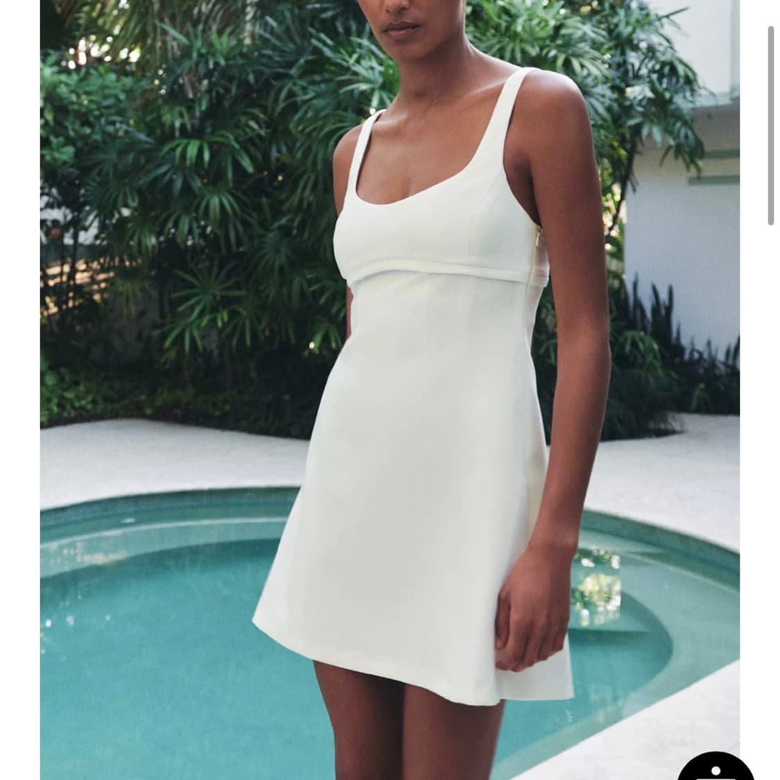 자라 화이트 미니 A라인 원피스 상품이미지5