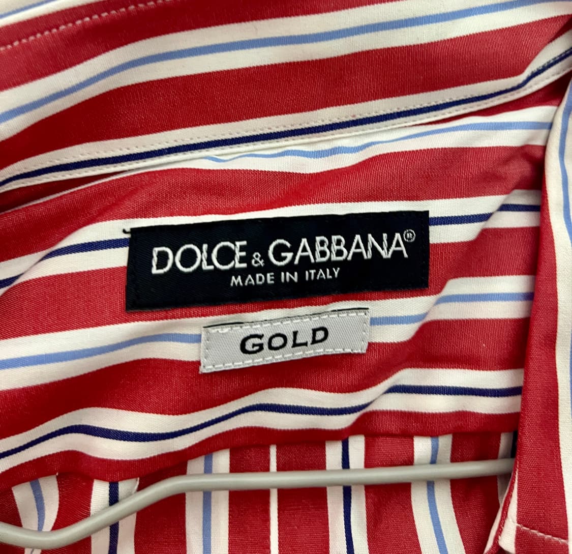 돌체앤가바나 남성 스트라이프 골드핏 셔츠 상품이미지2