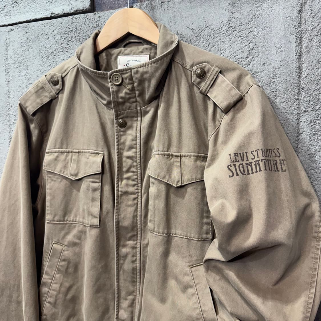 리바이스 시그니처 밀리터리 블루종 자켓 (L)   상품이미지1