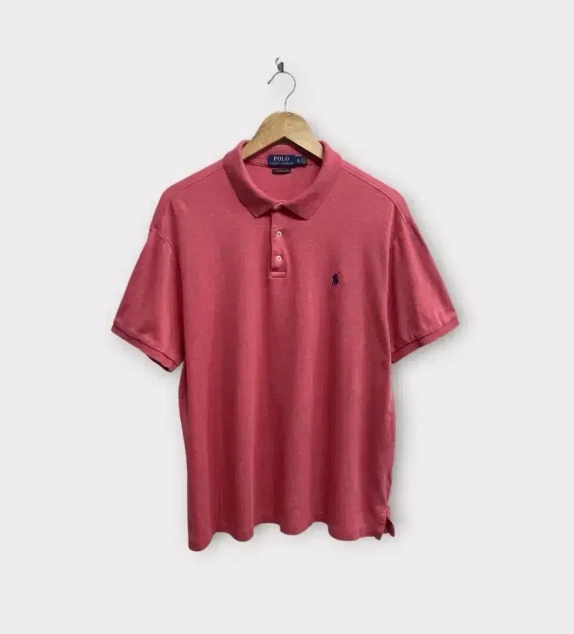 폴로 랄프로렌  핑크색 피케 폴로 셔츠 XL 상품이미지1