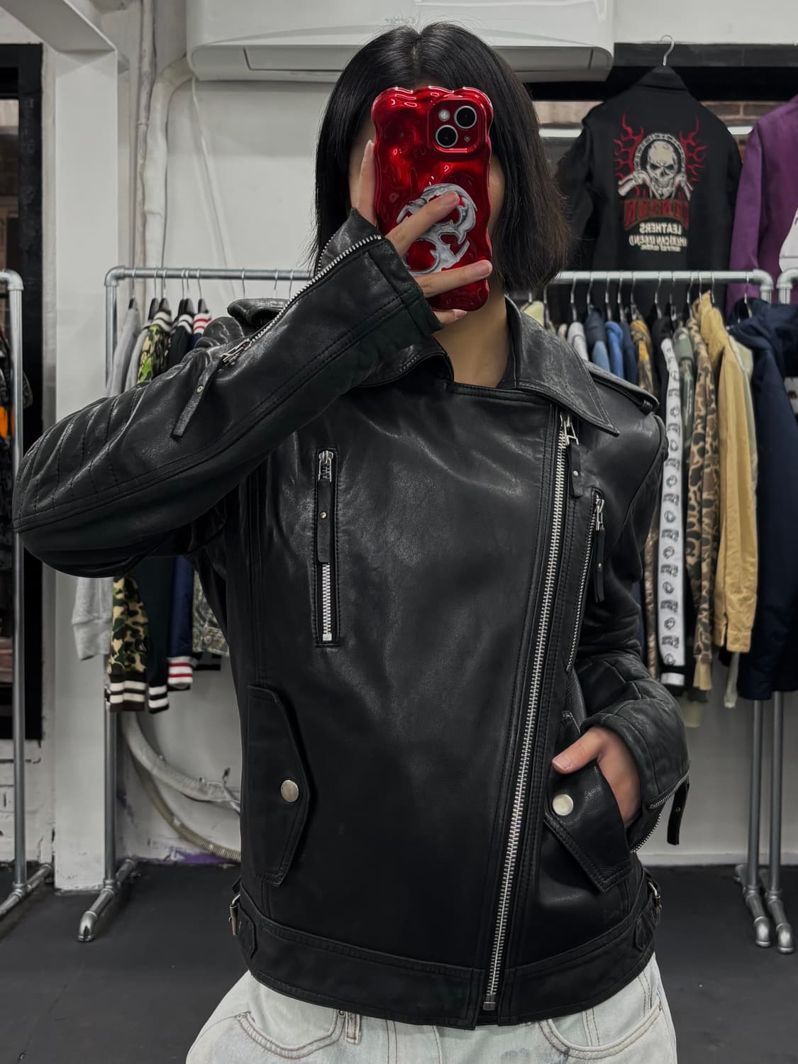 206Homme 바이커 레더자켓 상품이미지2