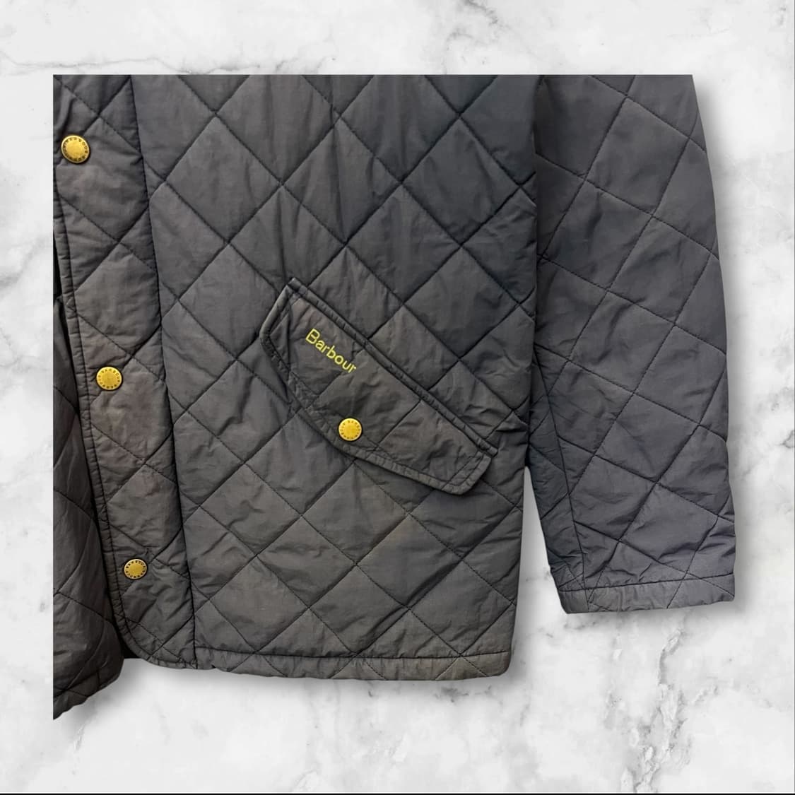 바버 네이비 퀄팅 자켓 L 상품이미지4