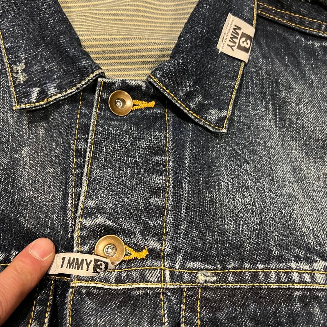 Maison Mihara Yasuhiro 감각적인 디자인 데님 자켓입니다 상품이미지3