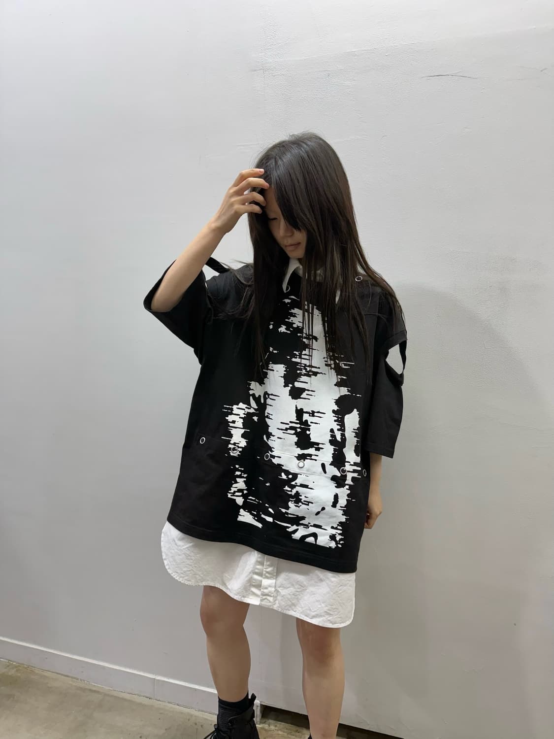 미야시타 타카히로 더 솔로이스트 22S/S 레이버 셔츠 롱 슬리브 상품이미지4