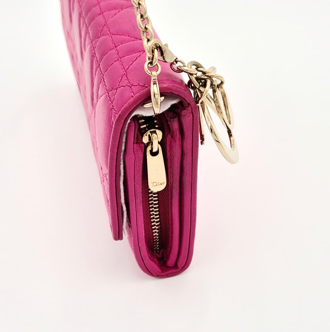 디올 레이디 디올 까나쥬 핑크 체인 장지갑 상품이미지6