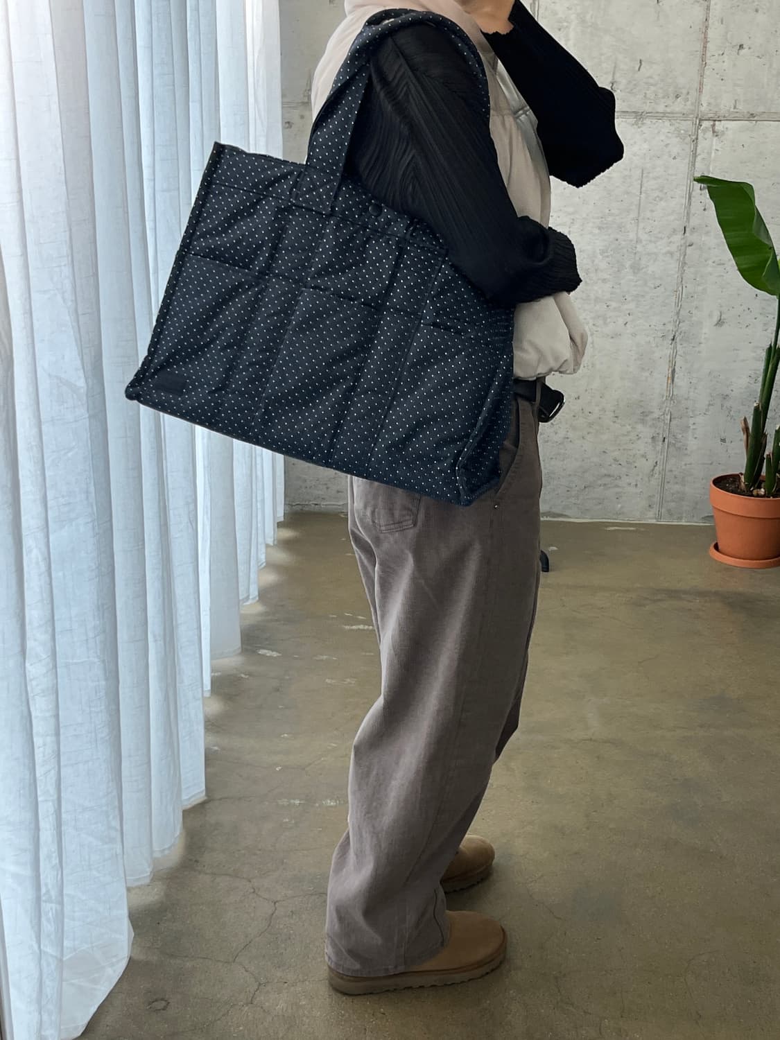 Porter 포터 도트 숄더백 네이비 상품이미지4
