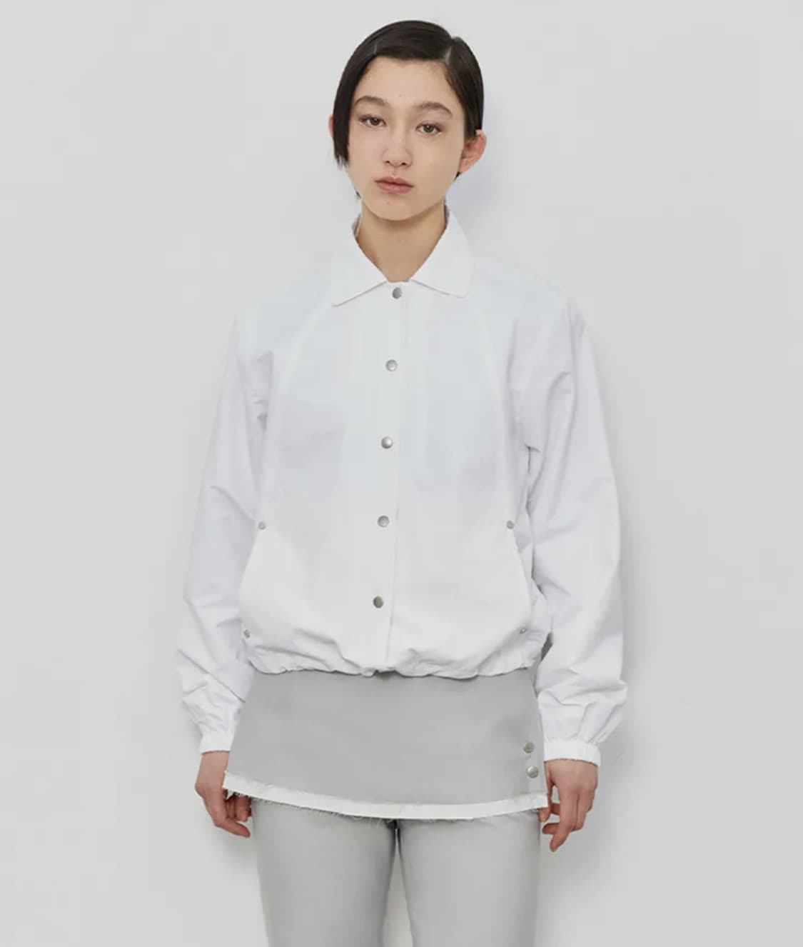 버뮬라 글로시 로고 윈드브레이커 화이트 M 상품이미지1