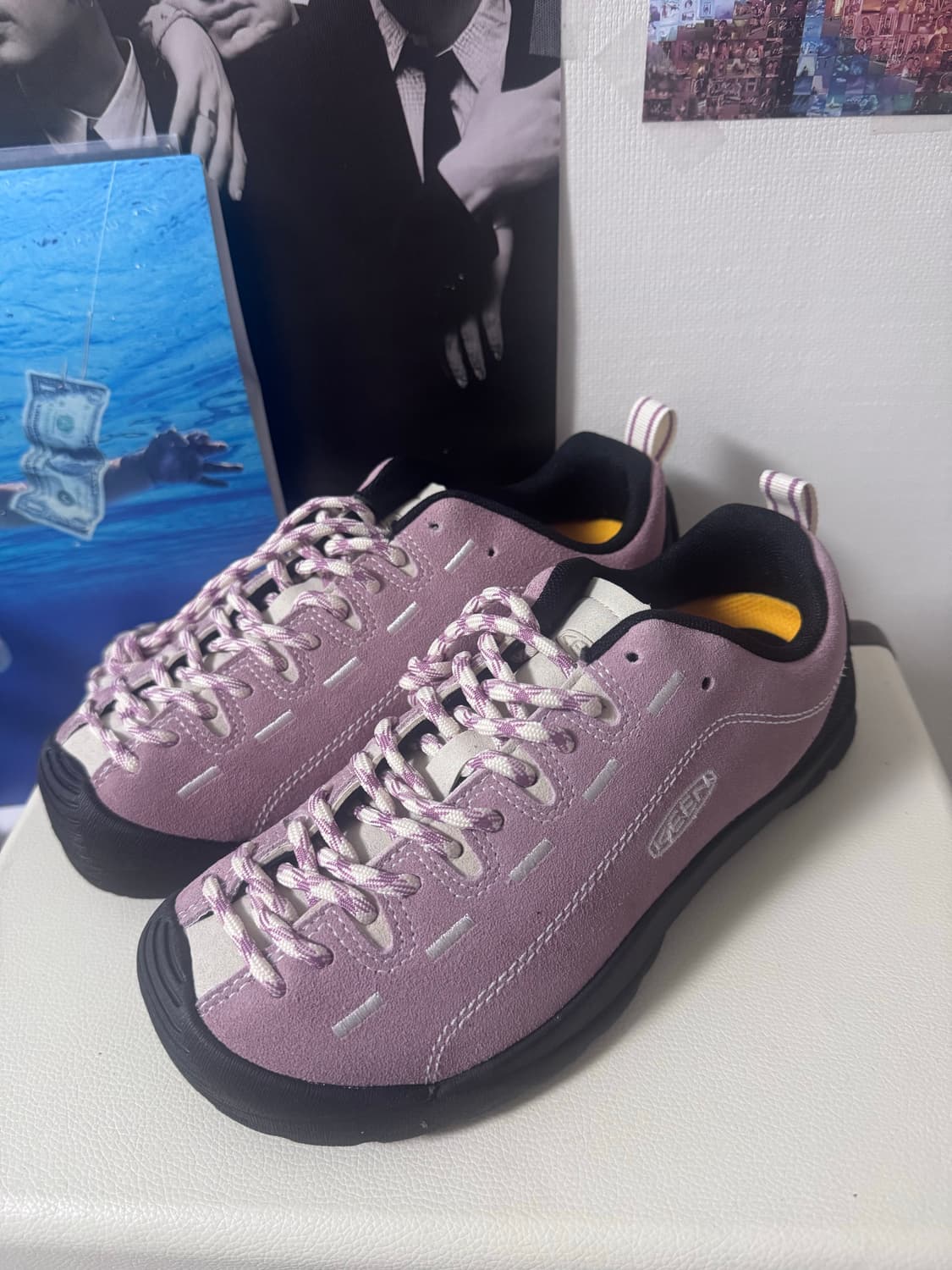 킨 재스퍼 스웨이드 운동화 라벤더 255mm 새거 상품이미지1
