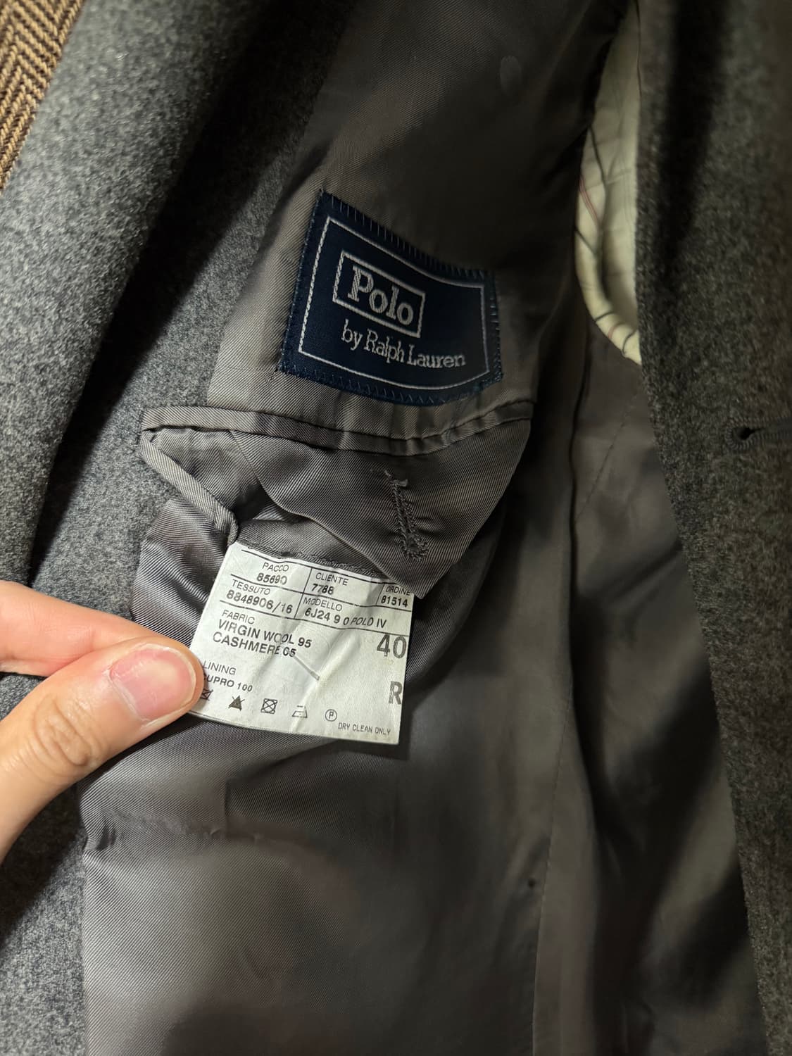 폴로 랄프로렌 울 캐시미어 스포츠코트 자켓 40R 상품이미지4