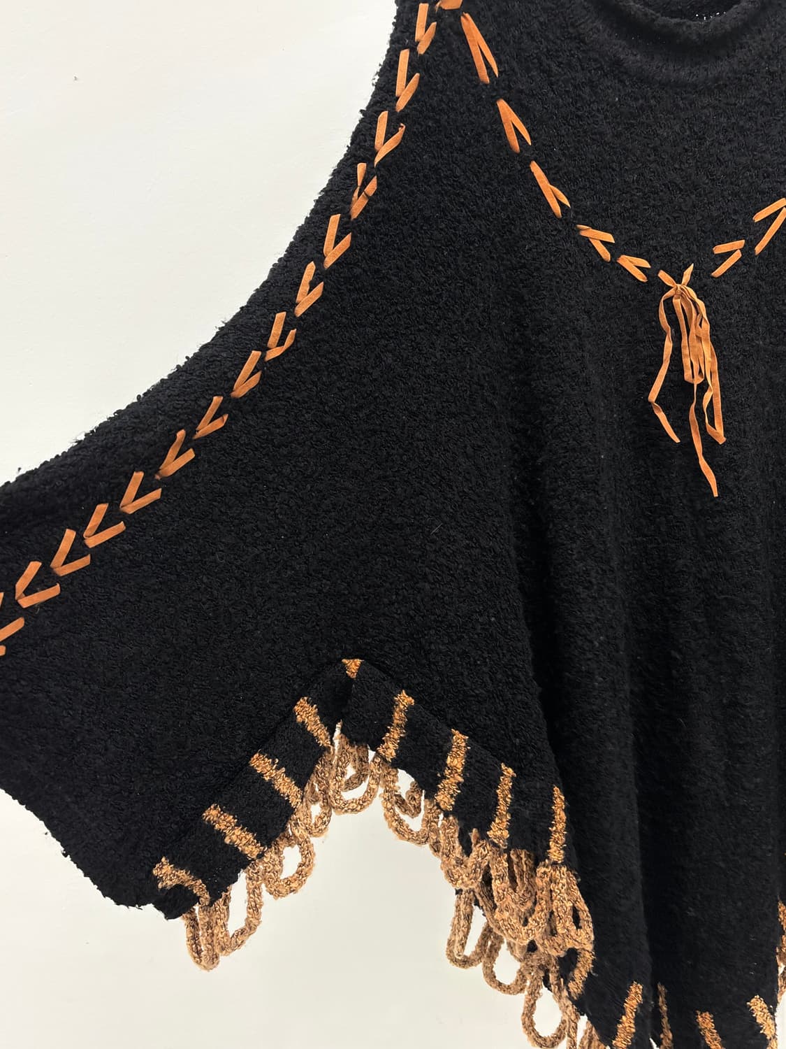 빈티지 히피 블랙 케이프 망토 판쵸 상품이미지7