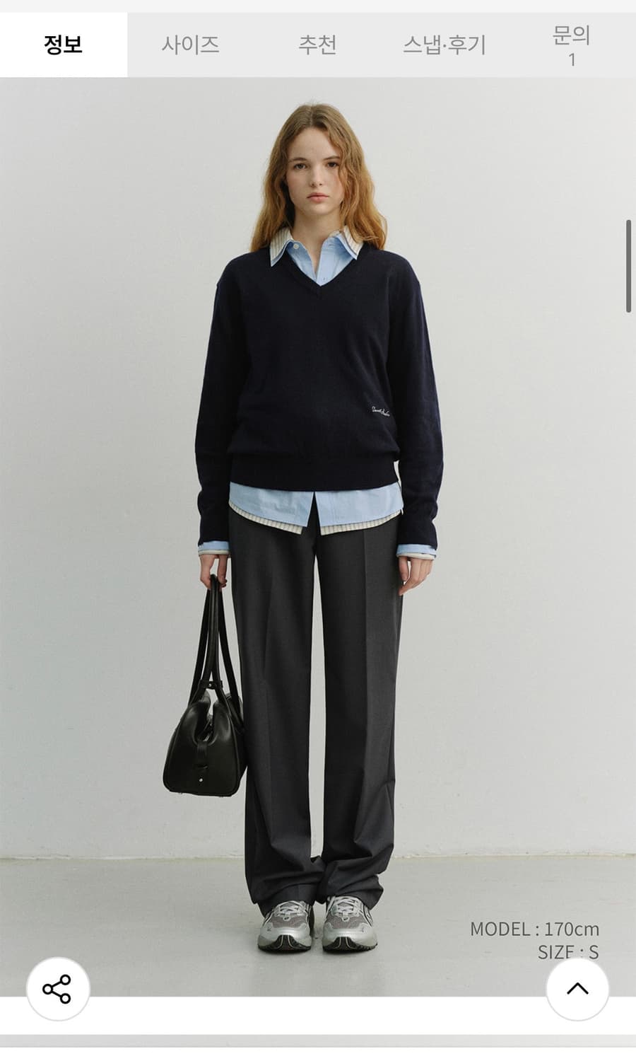 던스트 STRAIGHT SLACKS 슬랙스 차콜 그레이 S 상품이미지1